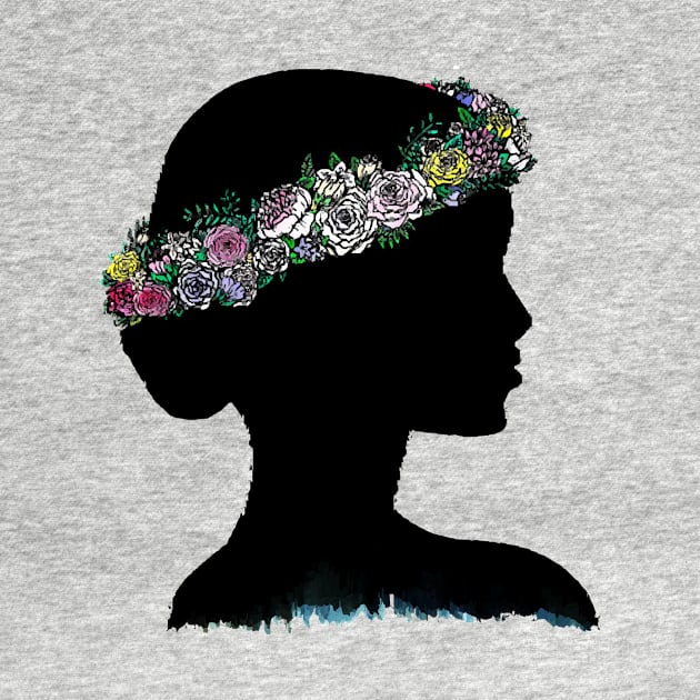 flower crown silhouette by rickkhemmanivong